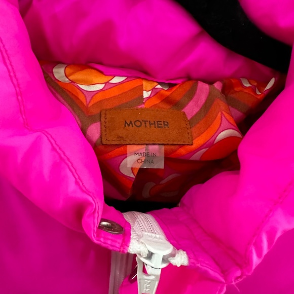MOTHER Pink and Red Puffer Jacket - Picture 5 of 10